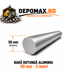 Bara rotunda aluminiu 50 mm, 3 metri, EN AW-6082